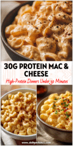 Bowl of creamy Protein Macaroni And Cheese served as a Healthier Mac And Cheese Recipe for Mac And Cheese Dinner.